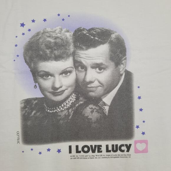 Vintage 90s I-Love-Lucy Shirt Womens Large 21x26 Comedy Sitcom - Picture 3 of 14